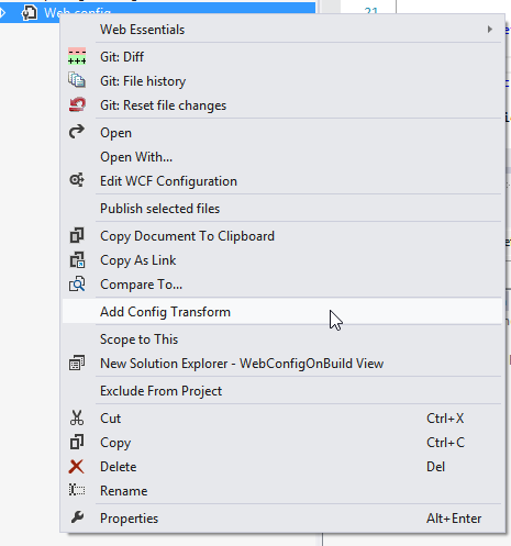 Add config transform